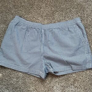 Vineyard Vines Blue and White Striped Women's Shorts